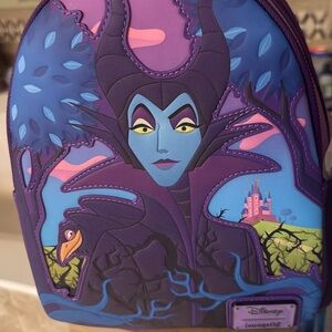 Loungefly Maleficent Purple and Blue Mini Backpack